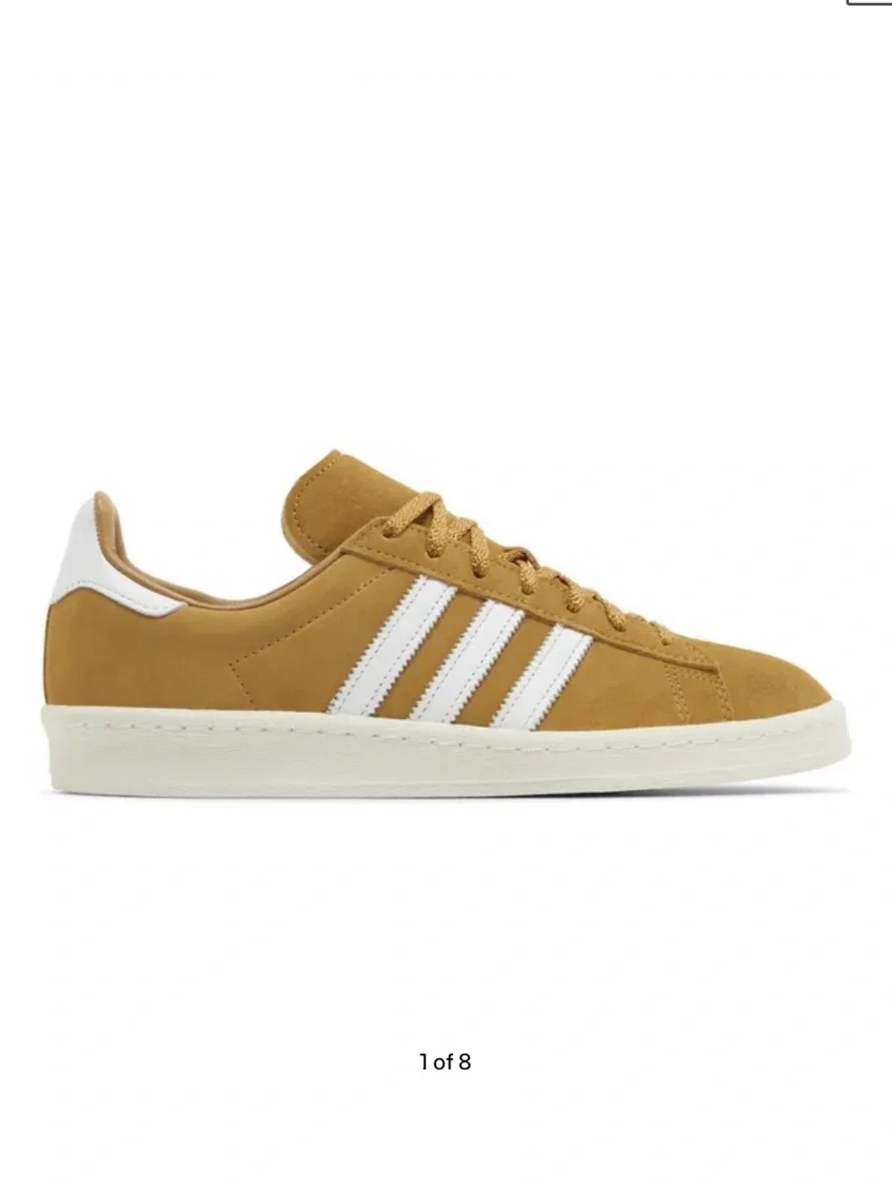 ADIDAS MEN CAMPUS 80s MESA GOLDEN BROWN/WHITE/OFF WHITE SNEAKERS RARE NEW Sz7.5